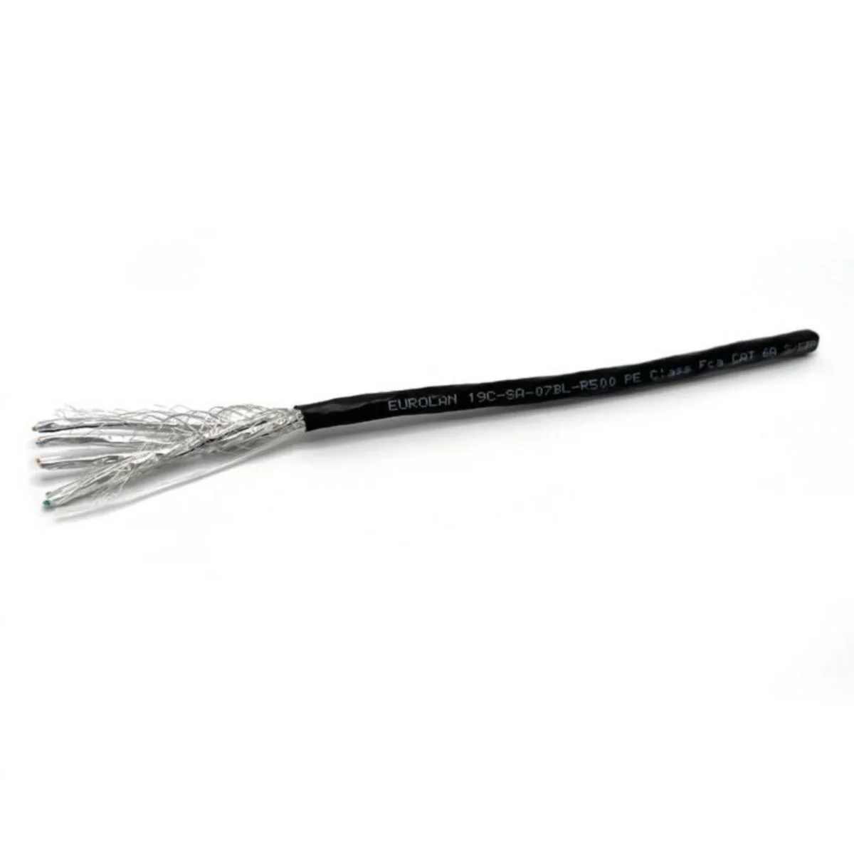 Tietoverkkokaapeli-Cat6A Eurolan S/Ftp Pe K500 Musta