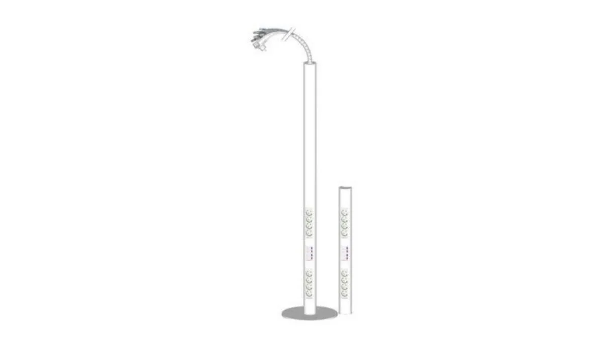 Pistorasiapylväs Pajap Prp 444D 2X4-Os 4Xrj45 Va 2