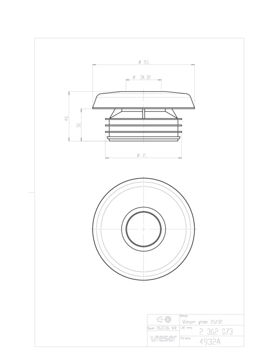 Vesilukon Yhde Htp Vieser 75/32 51320