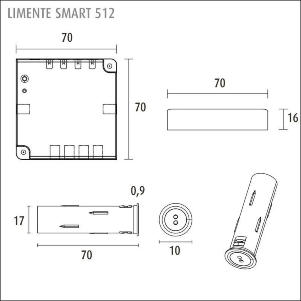Liiketunnistin Limente Smart 512 1Xir-Tunnistin