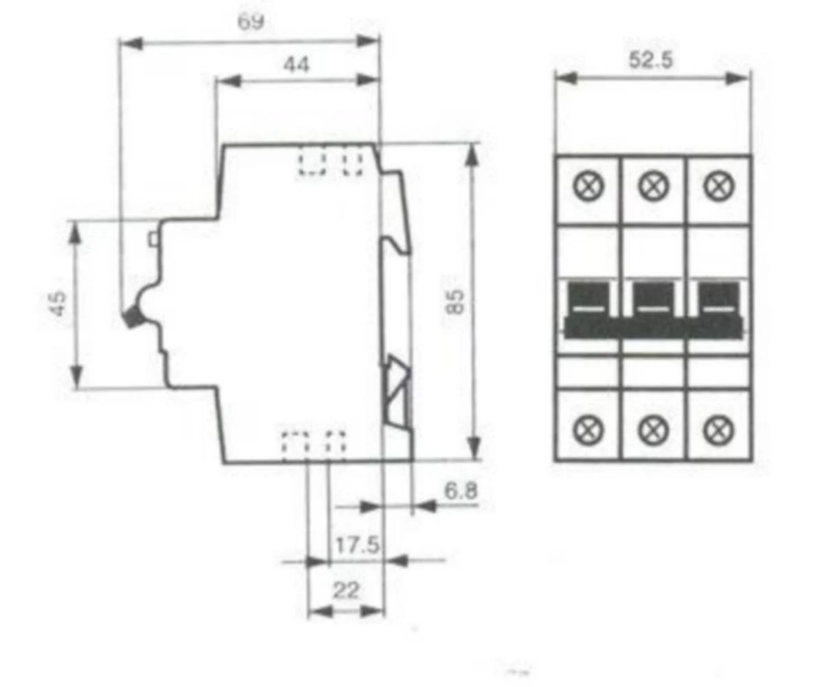 Johdonsuojakatkaisija S200M S203M-C16 3-Nap C16A