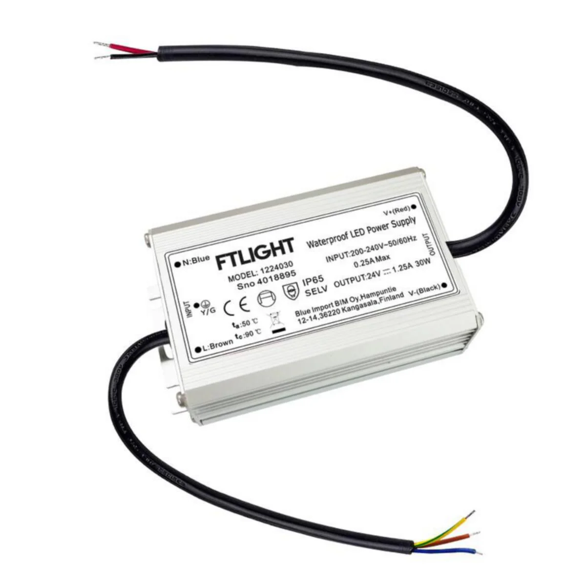 Elektroninen Liitäntäl Ftlight 24V, 30W, Ip65