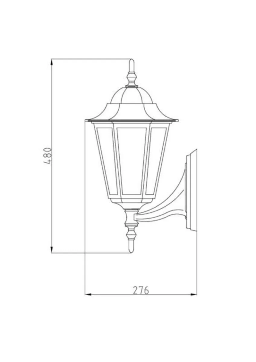 Seinävalaisin Kartano Up Ip44 E27 Glc Wh