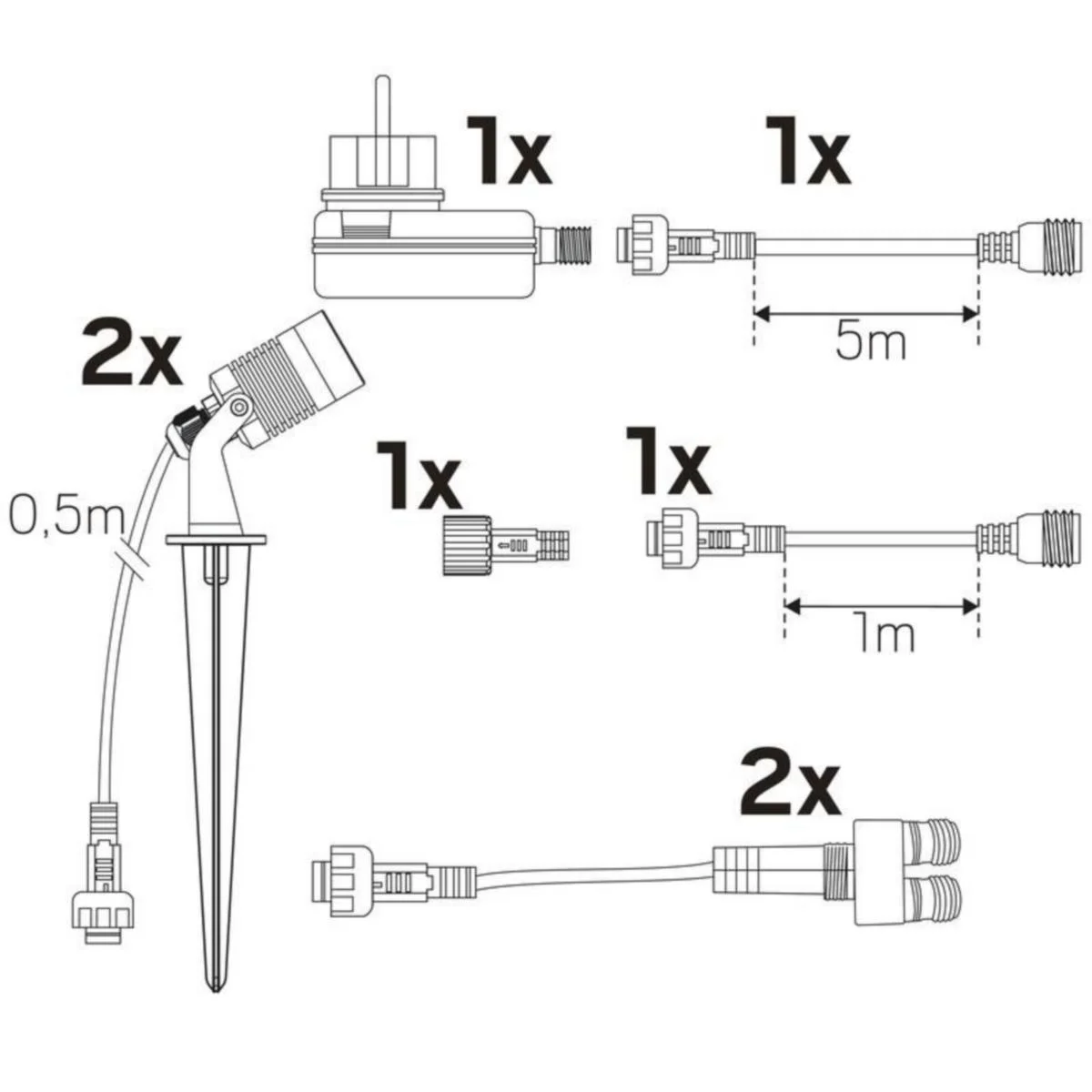 Valonheitin Hide A Lite Spotlight Garden Kit
