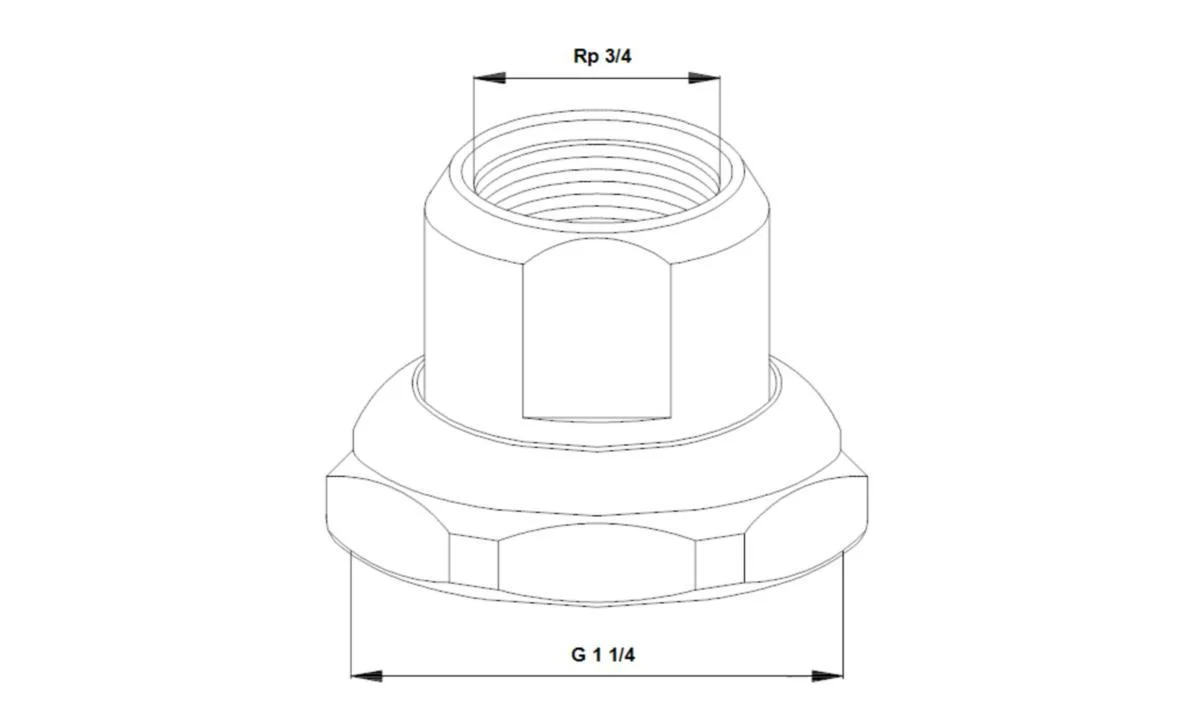 Liitinpari Käyttövesipumpulle Grundfos R3/4
