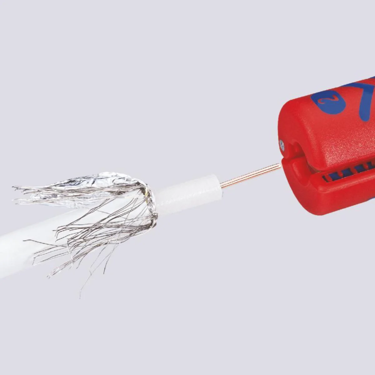 Kuorintatyökalu Knipex 1660 koaksiaalikaapeleille